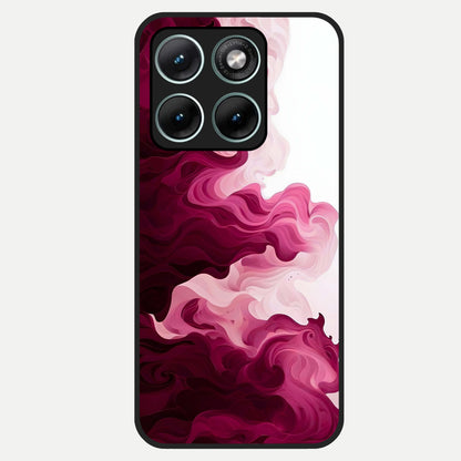  Crimson Wave Flow Glass Case For Moto Edge 70 Fusion back cover – full design glossy printed glass finish