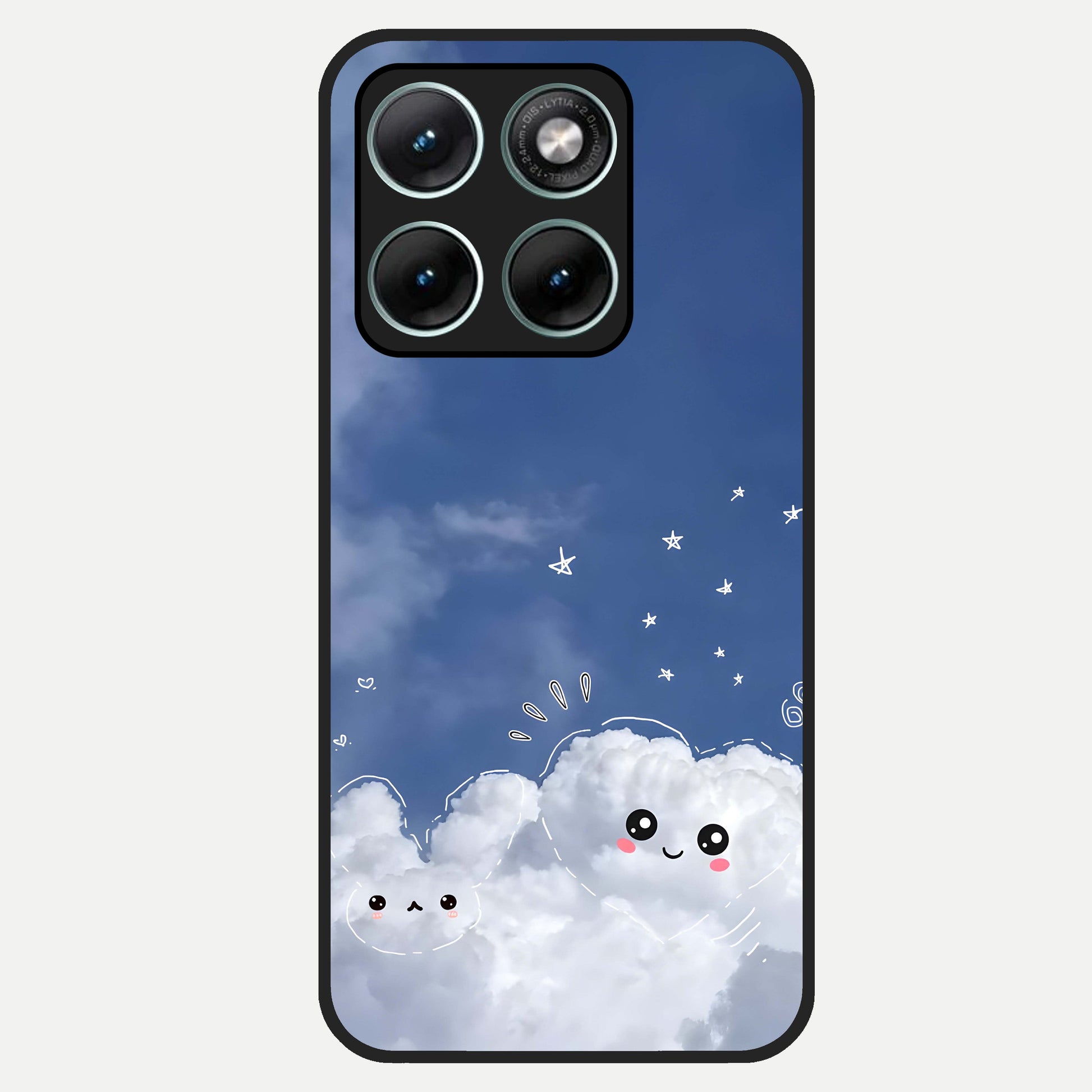  Cute Blossom Cloud Glass Case For Moto Edge 70 Fusion back cover – full design glossy printed glass finish