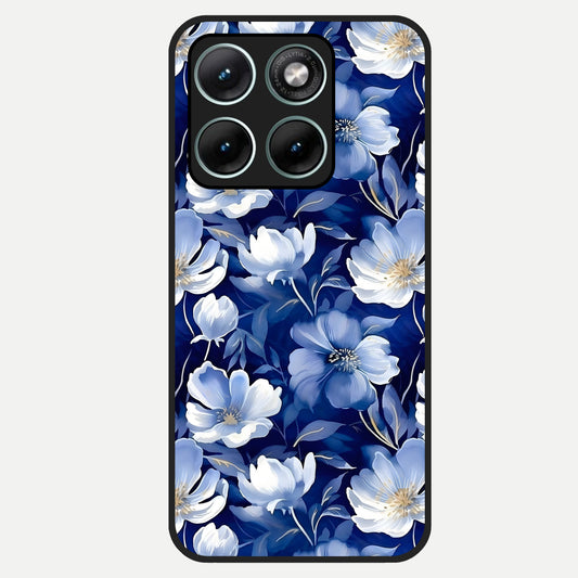  Cute Floral Patterns Glass Case For Moto Edge 70 Fusion back cover – full design glossy printed glass finish