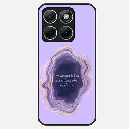  Damned People Quote Glass Case For Moto Edge 70 Fusion back cover – full design glossy printed glass finish