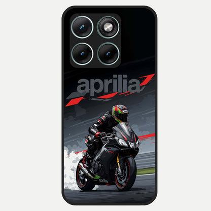  Dark Aprilla Glass Case For Moto Edge 70 Fusion back cover – full design glossy printed glass finish