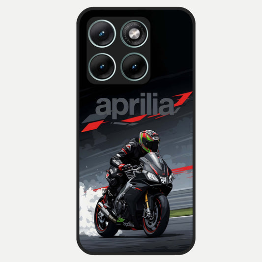  Dark Aprilla Glass Case For Moto Edge 70 Fusion back cover – full design glossy printed glass finish