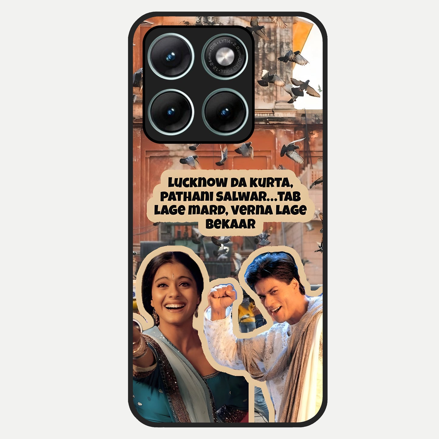 Desi Retro Vibes Glass Case For Moto Edge 70 Fusion back cover – full design glossy printed glass finish