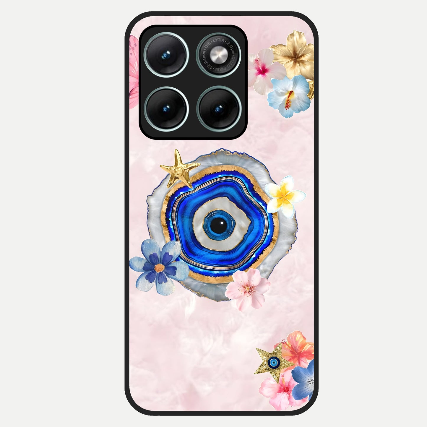  Divine Aura Bloom Glass Case For Moto Edge 70 Fusion back cover – full design glossy printed glass finish