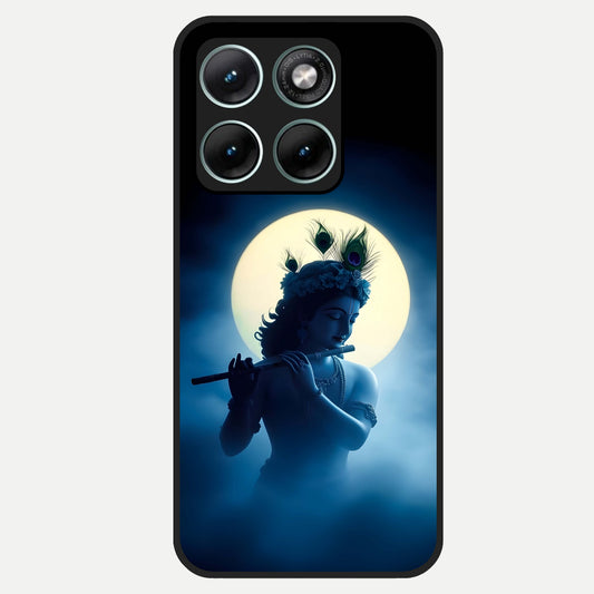  Divine Moon Flute Glass Case For Moto Edge 70 Fusion back cover – full design glossy printed glass finish