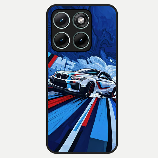  Drift Power Rush Glass Case For Moto Edge 70 Fusion back cover – full design glossy printed glass finish