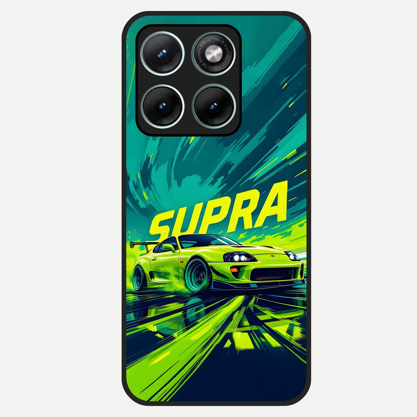  Electric Supra Thunder Glass Case For Moto Edge 70 Fusion back cover – full design glossy printed glass finish