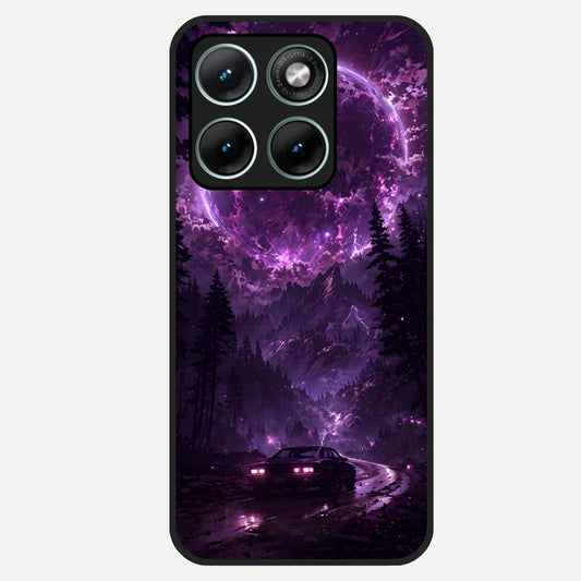  Eternal Cosmic Drive Glass Case For Moto Edge 70 Fusion back cover – full design glossy printed glass finish