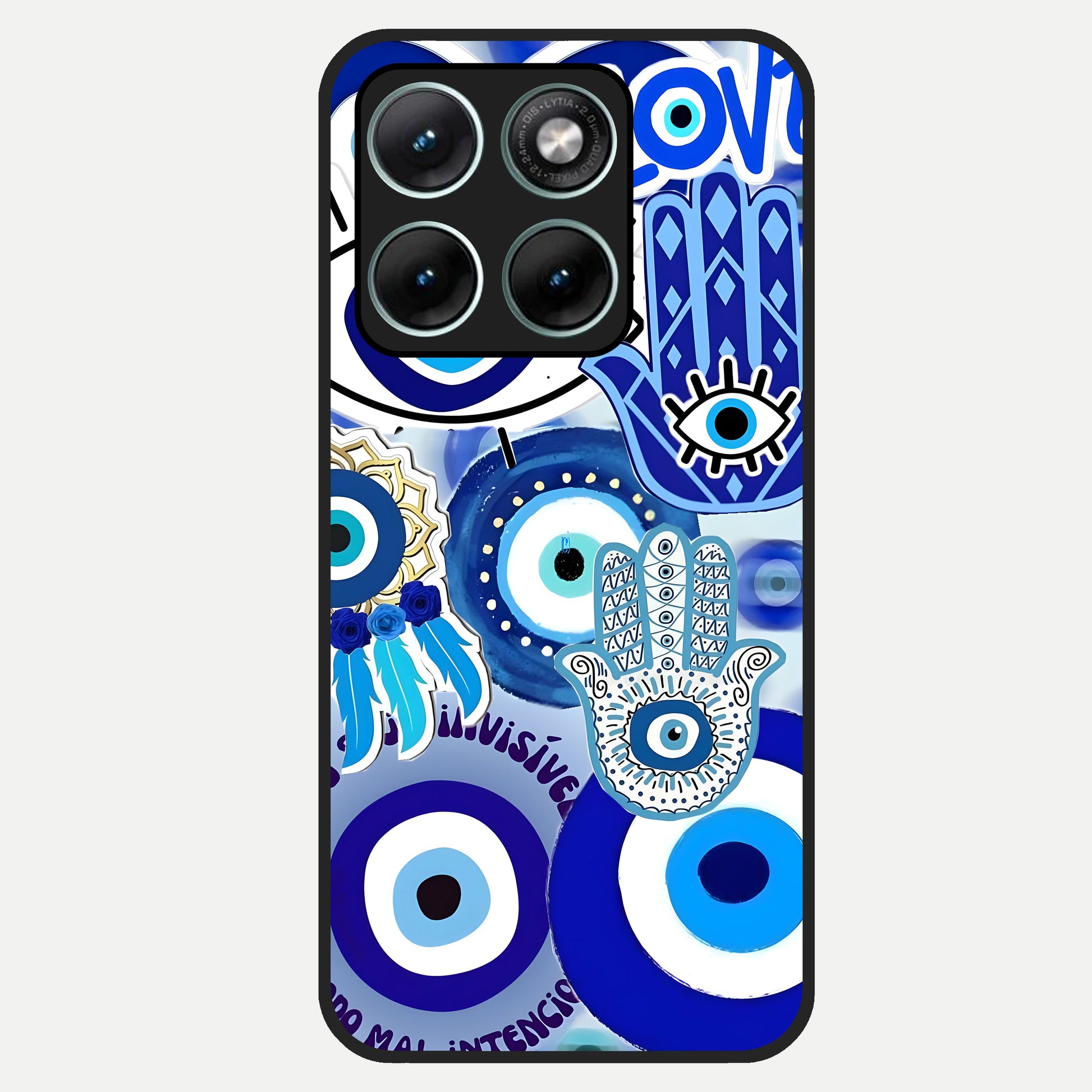  Evil Eyes Dream Glass Case For Moto Edge 70 Fusion back cover – full design glossy printed glass finish