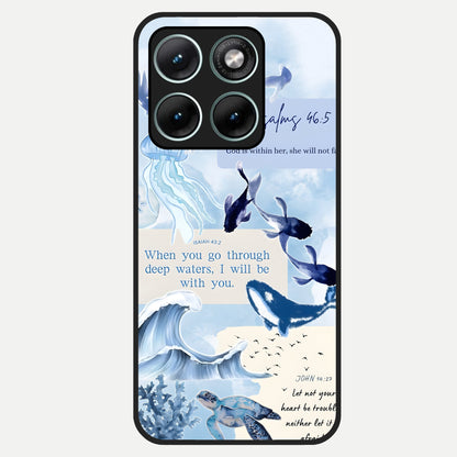  Faithful Ocean Promise Glass Case For Moto Edge 70 Fusion back cover – full design glossy printed glass finish