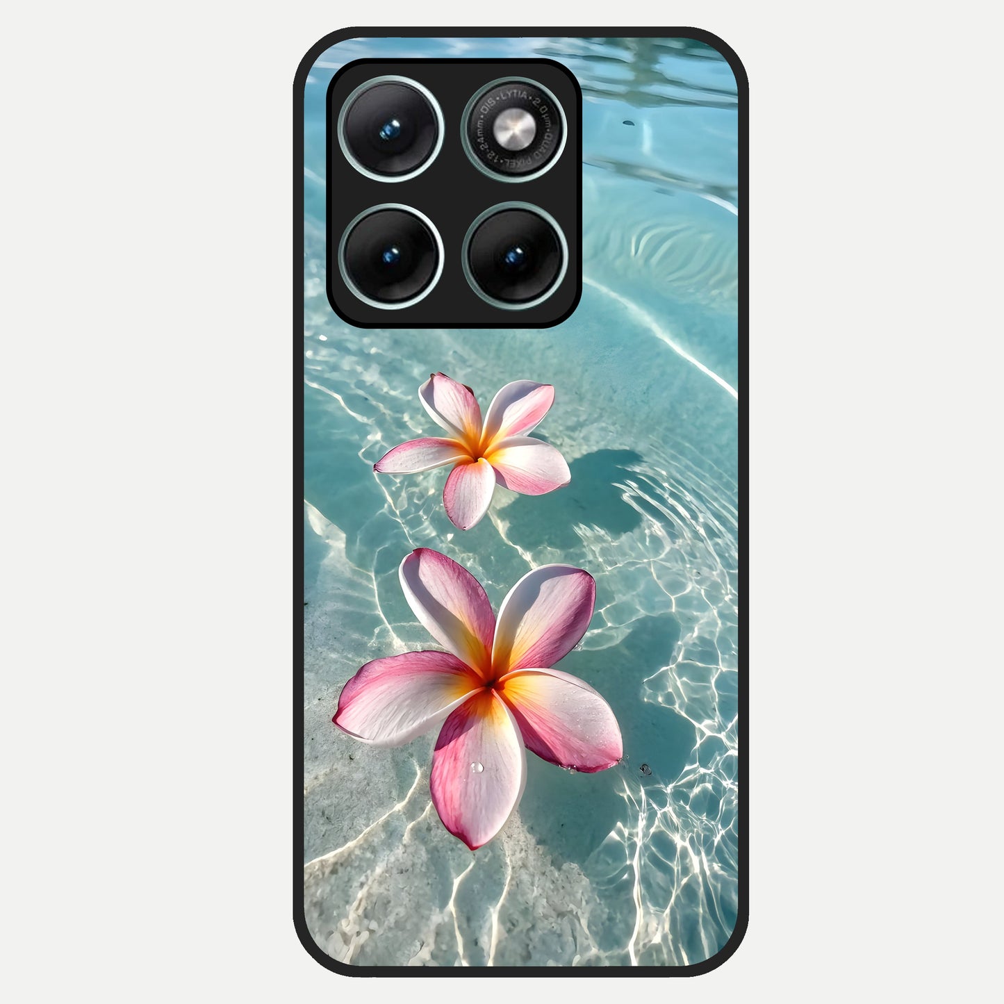  Floating Bloom Bliss Glass Case For Moto Edge 70 Fusion back cover – full design glossy printed glass finish