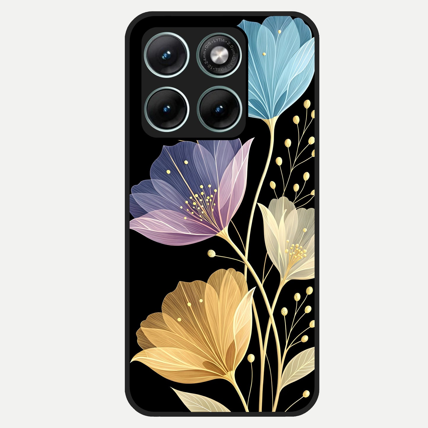  Flower Bloom Glow Glass Case For Moto Edge 70 Fusion back cover – full design glossy printed glass finish