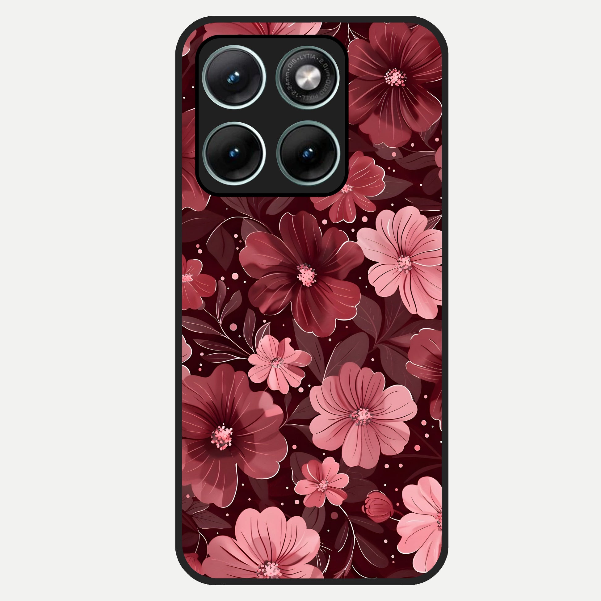  Flower Blush Bloom Glass Case For Moto Edge 70 Fusion back cover – full design glossy printed glass finish
