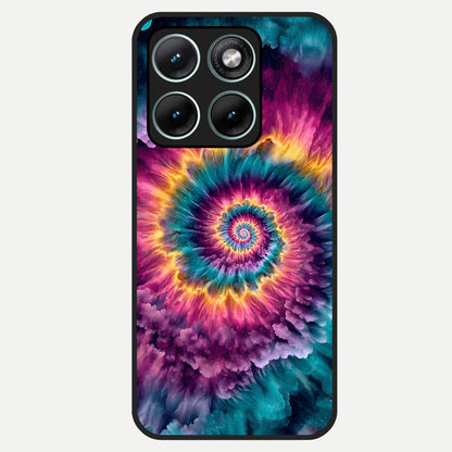  Galactic Spiral Burst Glass Case For Moto Edge 70 Fusion back cover – full design glossy printed glass finish