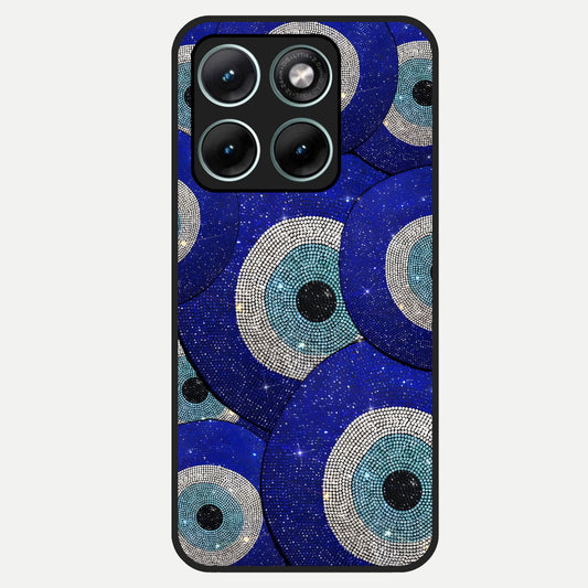  Galaxy Eye Flow Glass Case For Moto Edge 70 Fusion back cover – full design glossy printed glass finish