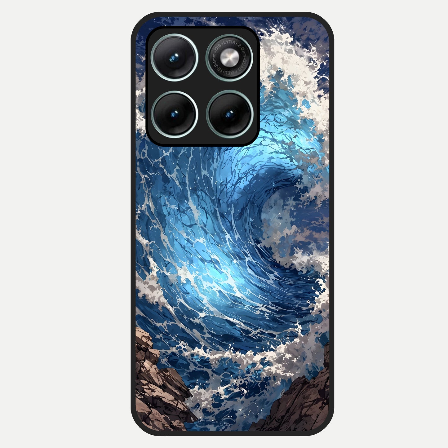  Giant Ocean Wave Glass Case For Moto Edge 70 Fusion back cover – full design glossy printed glass finish