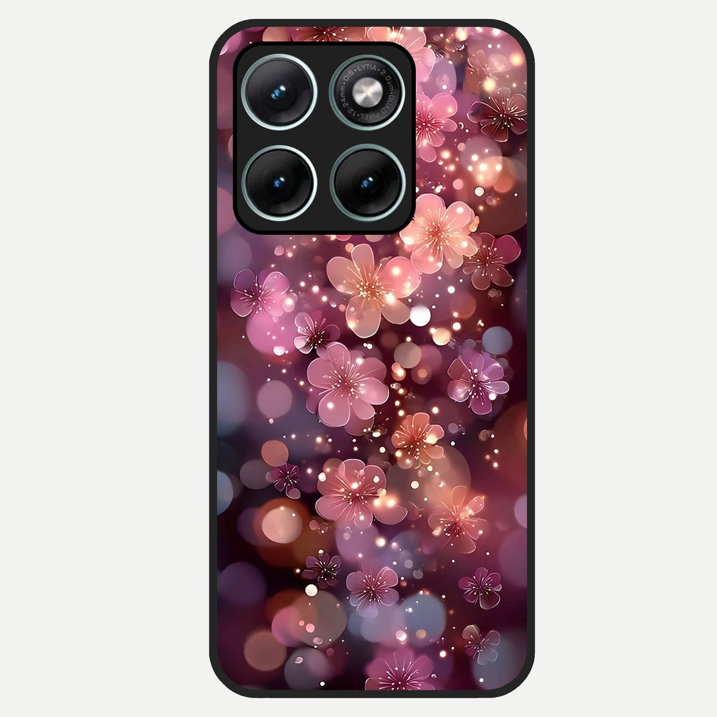  Glowing Petal Bliss Glass Case For Moto Edge 70 Fusion back cover – full design glossy printed glass finish