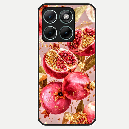  Golden Bloom Glow Glass Case For Moto Edge 70 Fusion back cover – full design glossy printed glass finish