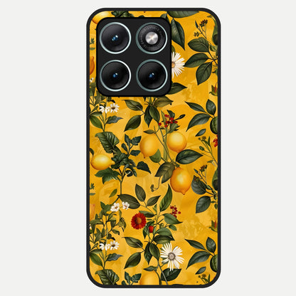  Golden Lemon Field Glass Case For Moto Edge 70 Fusion back cover – full design glossy printed glass finish
