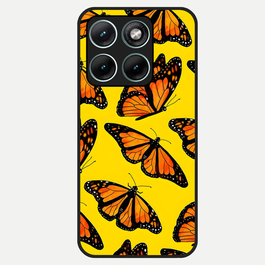  Golden Wing Flight Glass Case For Moto Edge 70 Fusion back cover – full design glossy printed glass finish