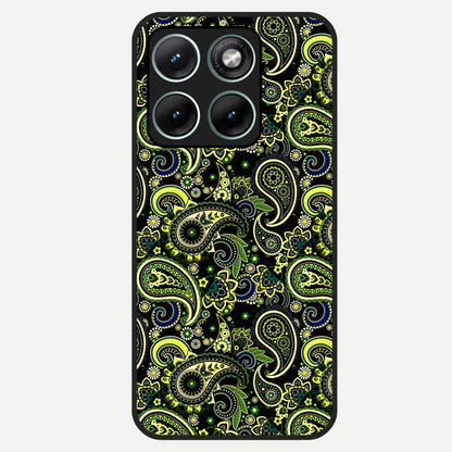  Green Lemon Glass Case For Moto Edge 70 Fusion back cover – full design glossy printed glass finish