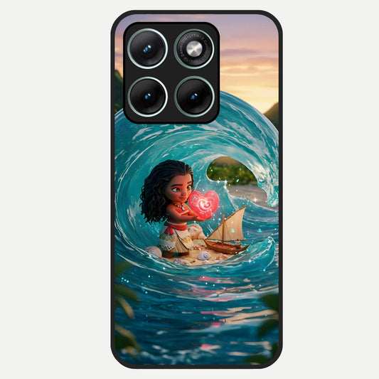  Heart of Ocean Glass Case For Moto Edge 70 Fusion back cover – full design glossy printed glass finish