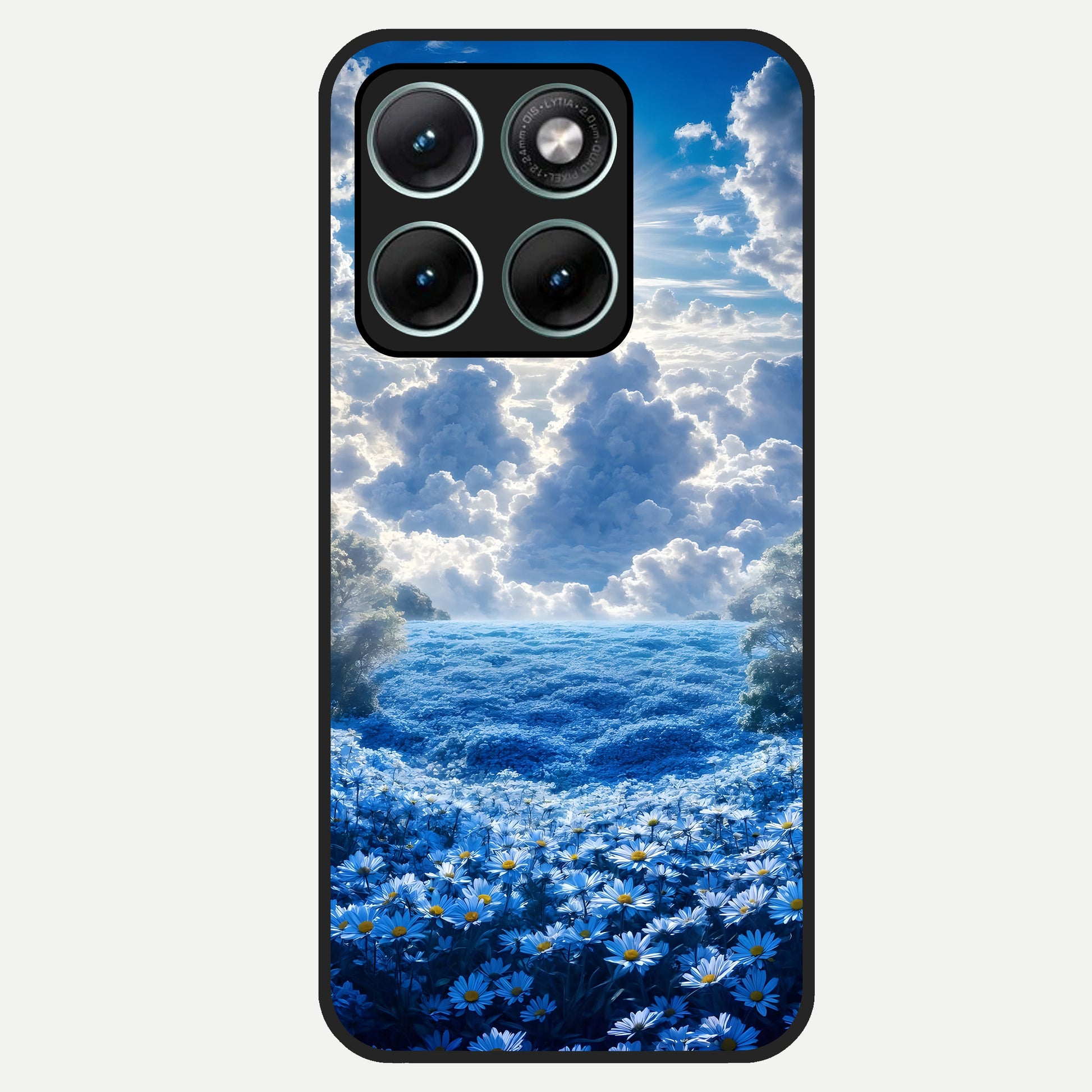  Heavenly Daisy Horizon Glass Case For Moto Edge 70 Fusion back cover – full design glossy printed glass finish