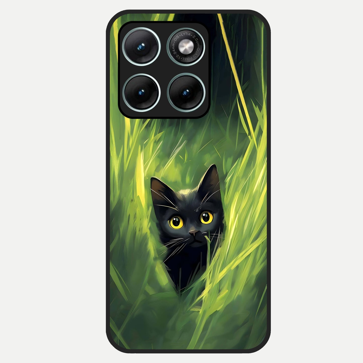  Hidden Cat Whisper Glass Case For Moto Edge 70 Fusion back cover – full design glossy printed glass finish