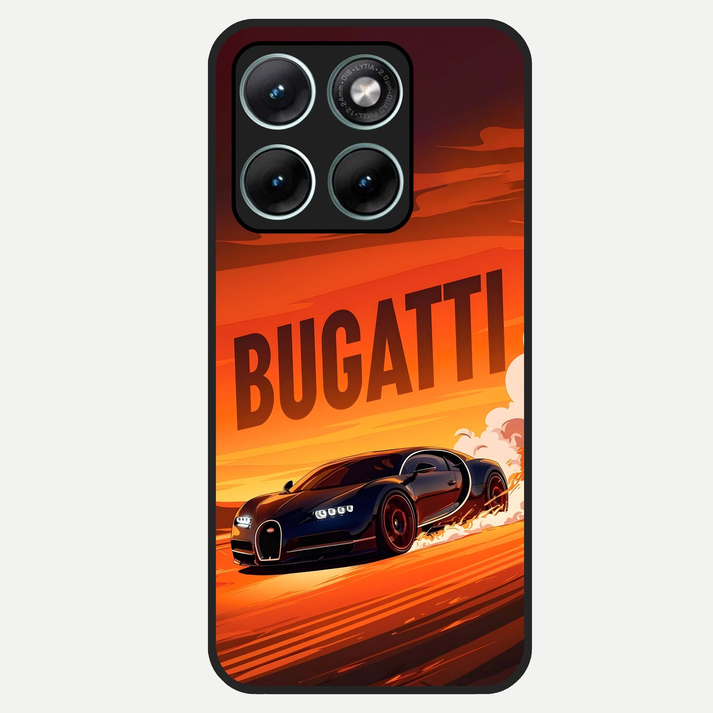  Inferno Bugatti Storm Glass Case For Moto Edge 70 Fusion back cover – full design glossy printed glass finish