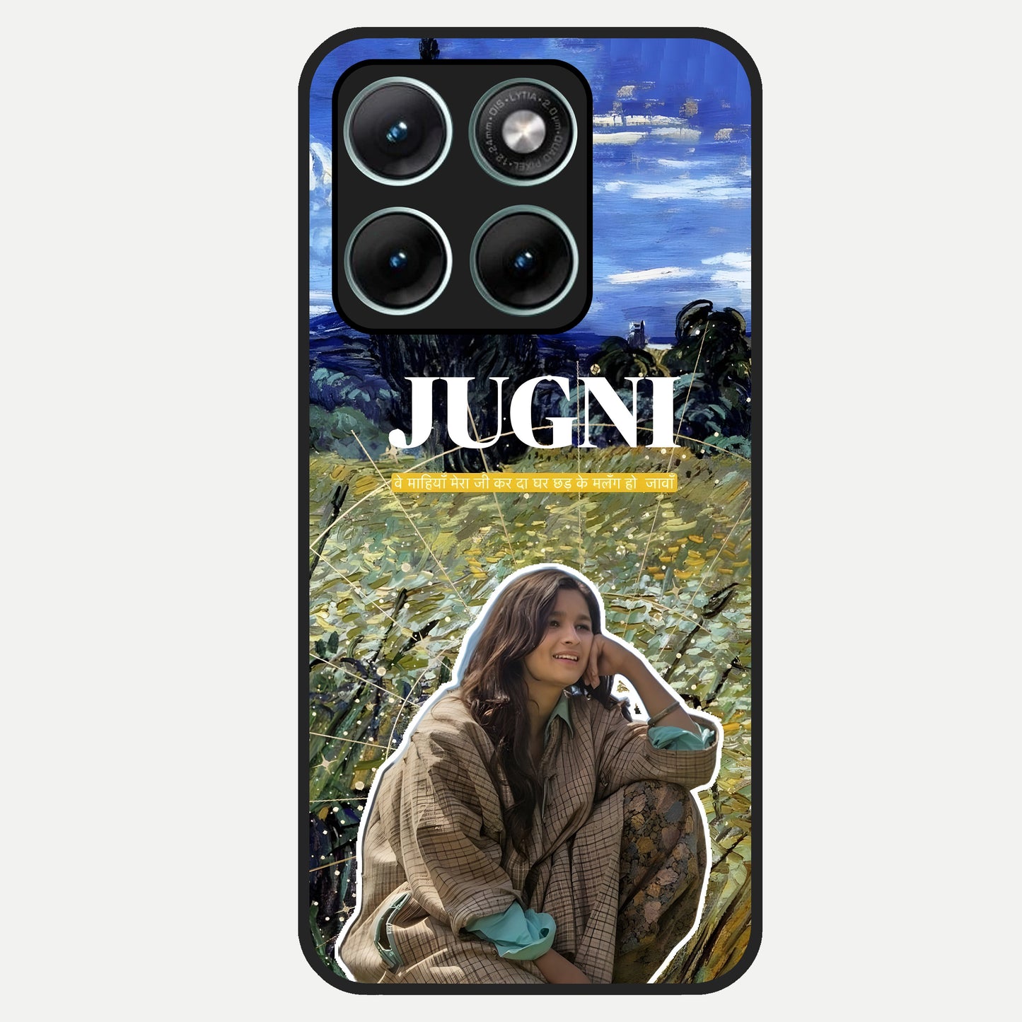  Jugni Soul Vibes Glass Case For Moto Edge 70 Fusion back cover – full design glossy printed glass finish