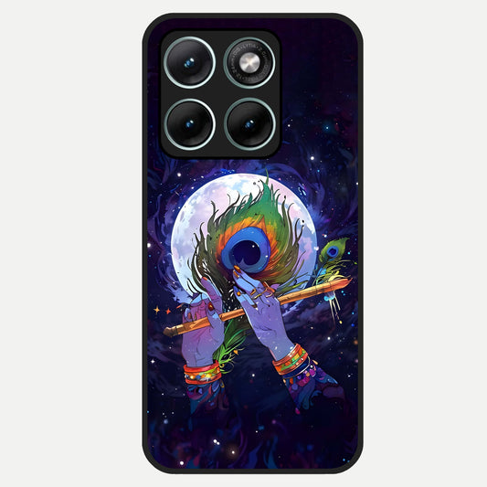  Krishna Hands Art Glass Case For Moto Edge 70 Fusion back cover – full design glossy printed glass finish