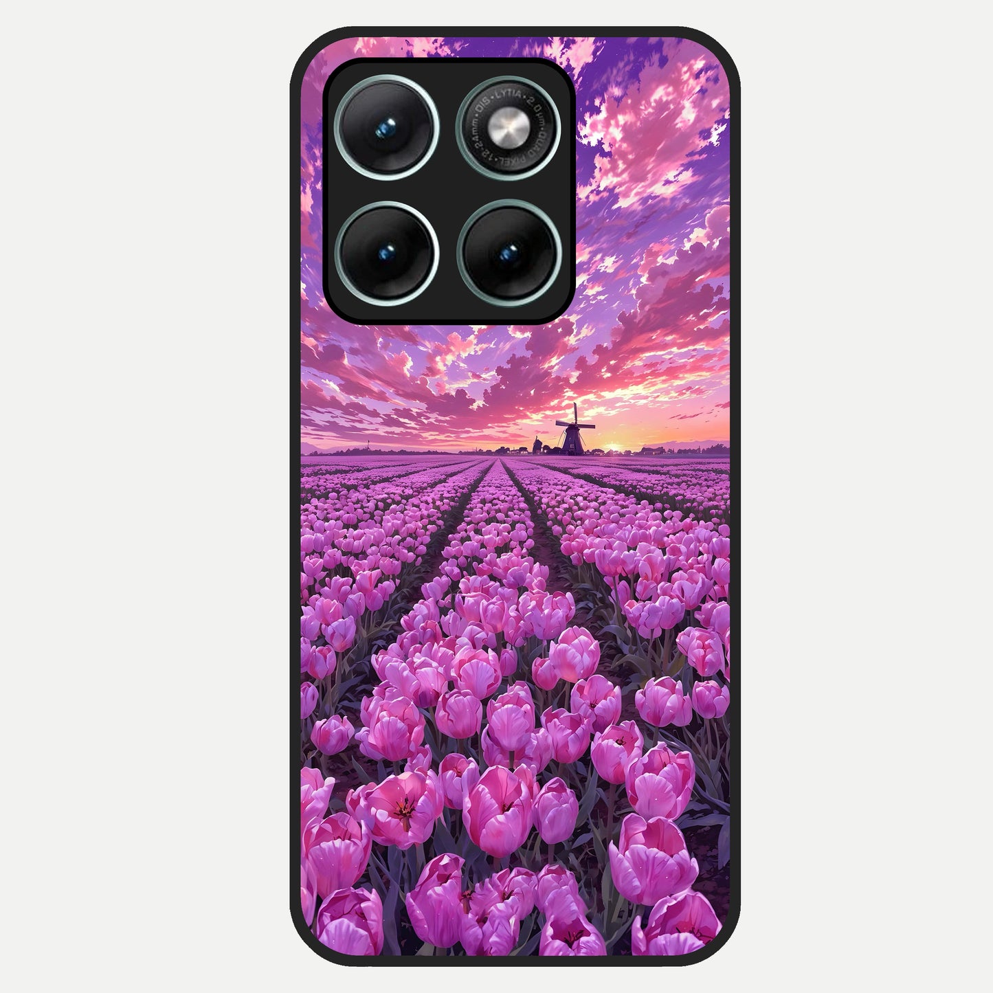  Lavender Dream Skies Glass Case For Moto Edge 70 Fusion back cover – full design glossy printed glass finish
