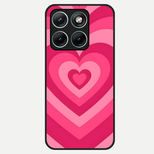  Layered Love Hearts Glass Case For Moto Edge 70 Fusion back cover – full design glossy printed glass finish