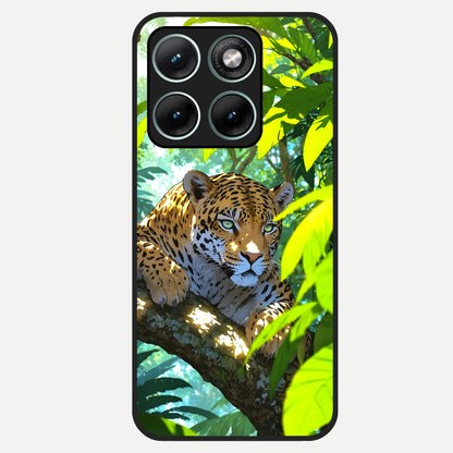 Leopard in Jungle Glass Case For Moto Edge 70 Fusion back cover – full design glossy printed glass finish