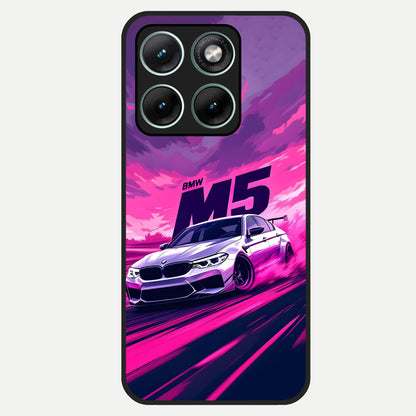  MS Neon Car Glass Case For Moto Edge 70 Fusion back cover – full design glossy printed glass finish