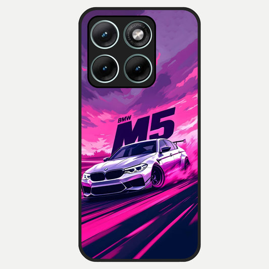  MS Neon Car Glass Case For Moto Edge 70 Fusion back cover – full design glossy printed glass finish