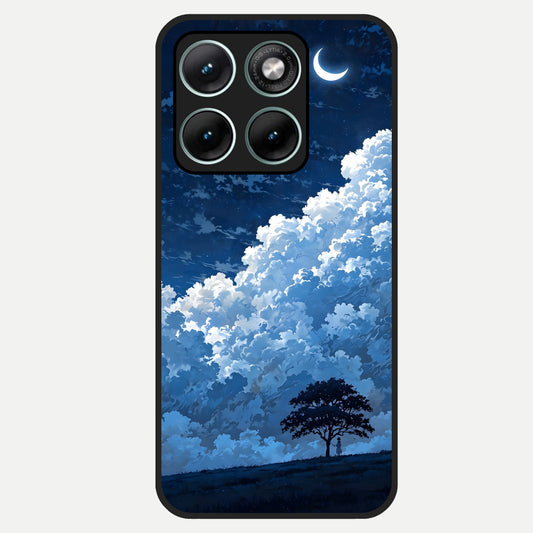  Midnight Sky Serenity Glass Case For Moto Edge 70 Fusion back cover – full design glossy printed glass finish