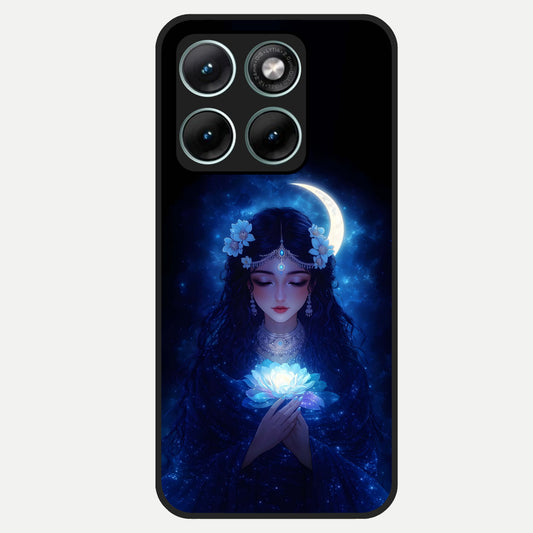 Mystic Moon Queen Glass Case For Moto Edge 70 Fusion back cover – full design glossy printed glass finish