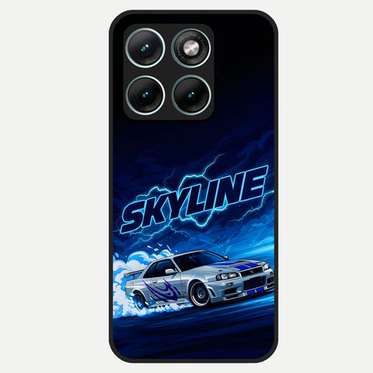  Neon Drift Beast Glass Case For Moto Edge 70 Fusion back cover – full design glossy printed glass finish
