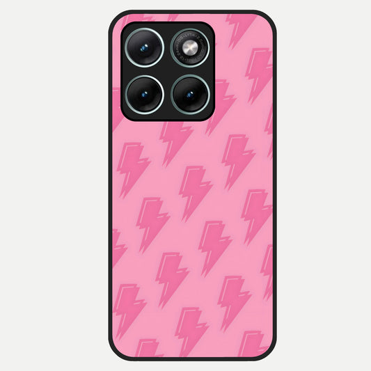  Pink Moo Magic Glass Case For Moto Edge 70 Fusion back cover – full design glossy printed glass finish
