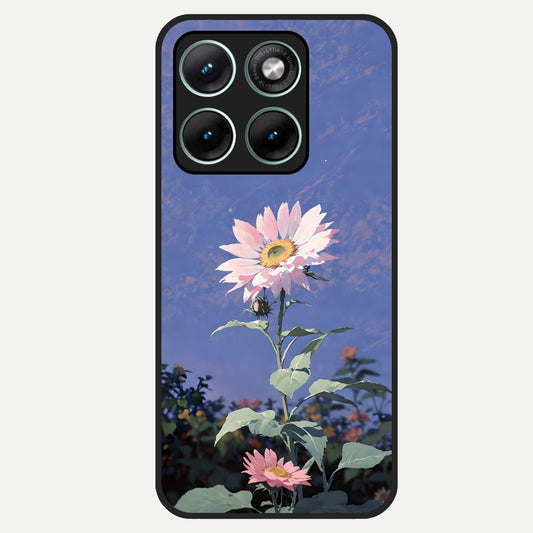  Pink Shells Outline Glass Case For Moto Edge 70 Fusion back cover – full design glossy printed glass finish