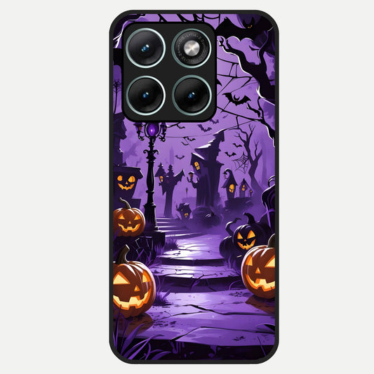  Pumpkin Patch Halloween Glass Case For Moto Edge 70 Fusion back cover – full design glossy printed glass finish