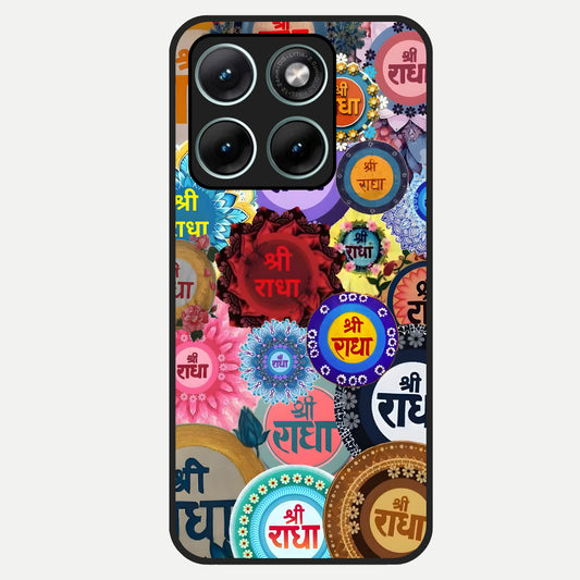  Radha Divine Bloom Glass Case For Moto Edge 70 Fusion back cover – full design glossy printed glass finish