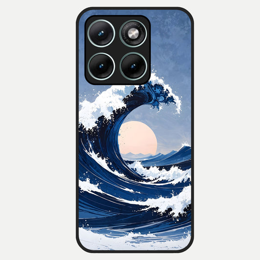  Rising Tide Power Glass Case For Moto Edge 70 Fusion back cover – full design glossy printed glass finish
