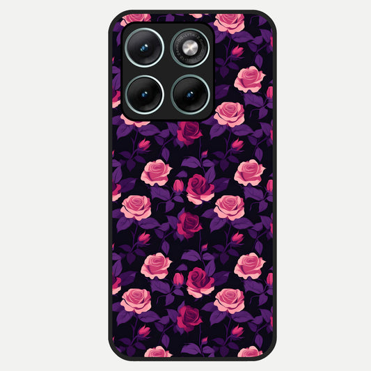 Rose Garden Twilight Glass Case For Moto Edge 70 Fusion back cover – full design glossy printed glass finish