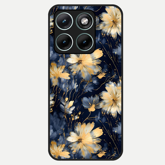  Royal Petal Dream Glass Case For Moto Edge 70 Fusion back cover – full design glossy printed glass finish