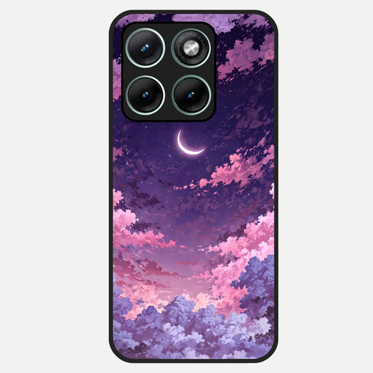  Sky Drift Clouds Glass Case For Moto Edge 70 Fusion back cover – full design glossy printed glass finish