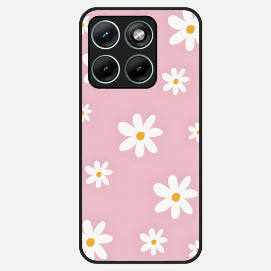  Soft Daisy Bliss Glass Case For Moto Edge 70 Fusion back cover – full design glossy printed glass finish