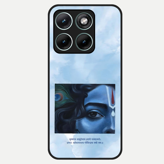  Spiritual Krishna Glass Case For Moto Edge 70 Fusion back cover – full design glossy printed glass finish