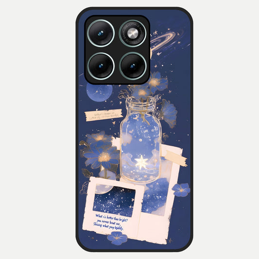  Starlit Cosmic Jar Glass Case For Moto Edge 70 Fusion back cover – full design glossy printed glass finish
